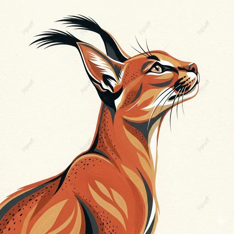 Contemporary Folk Animal Graphic Art