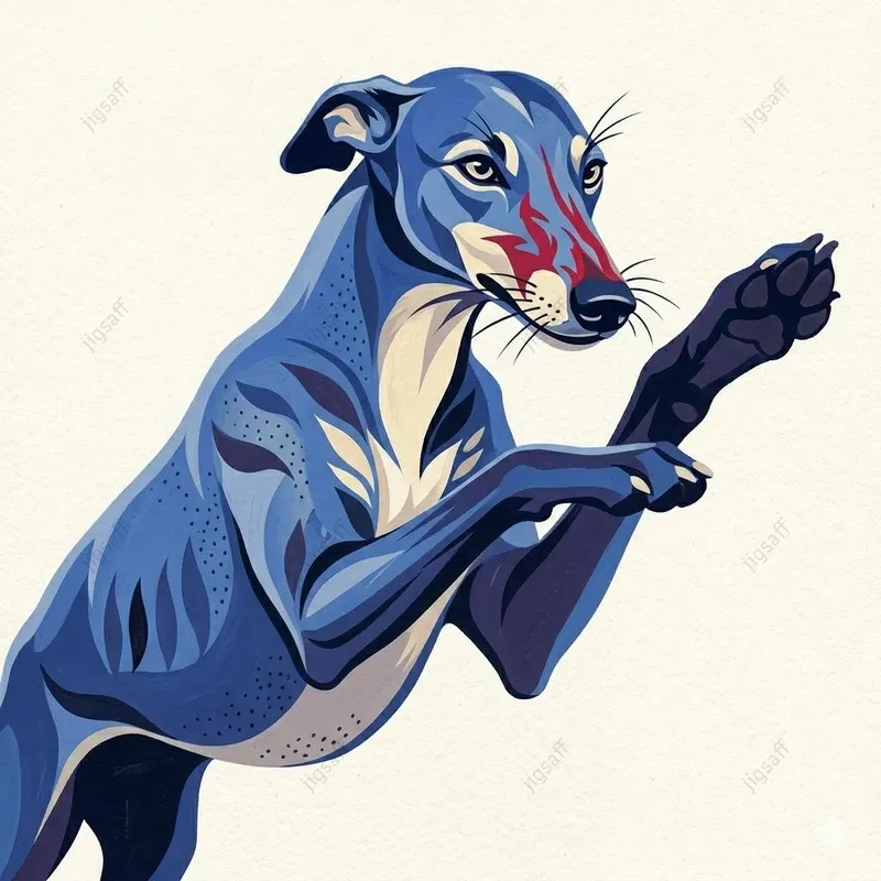 Contemporary Folk Animal Graphic Art