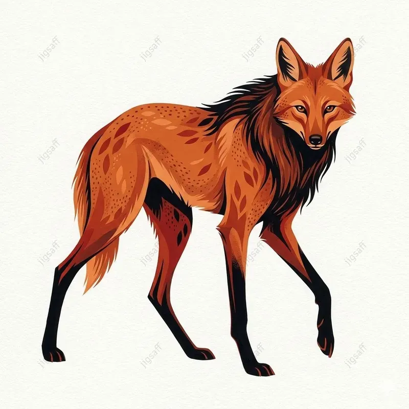 Contemporary Folk Animal Graphic Art