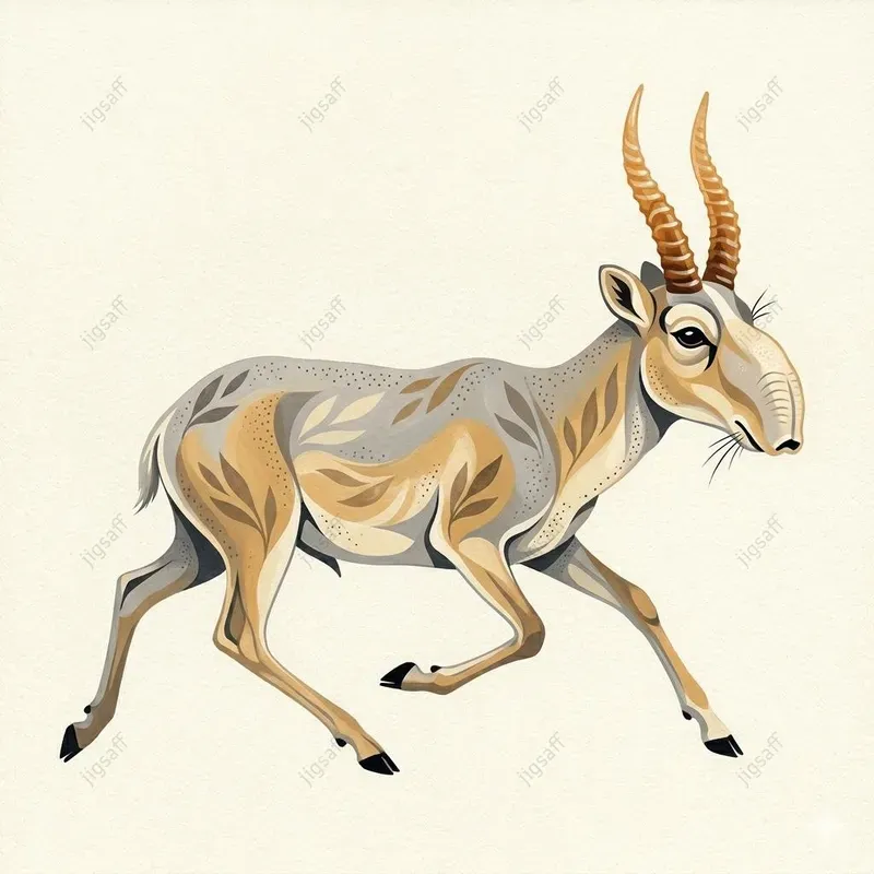 Contemporary Folk Animal Graphic Art