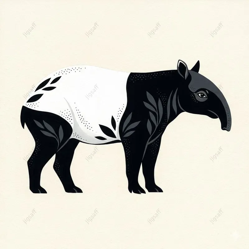 Contemporary Folk Animal Graphic Art