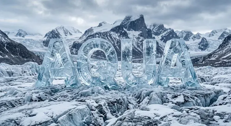 3D Ice Glacier Logo Makers