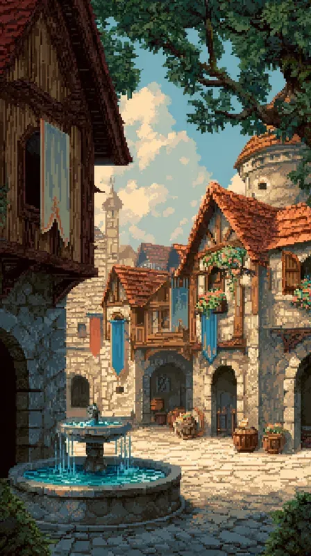 8bit Fantasy Realm Backgrounds