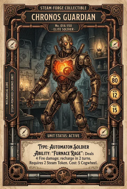 Steampunk Trading Cards