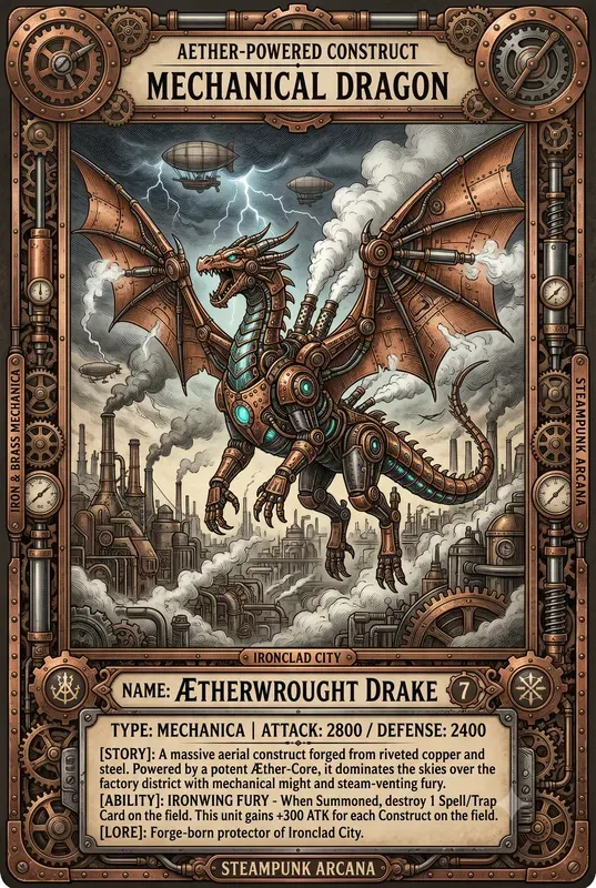Steampunk Trading Cards