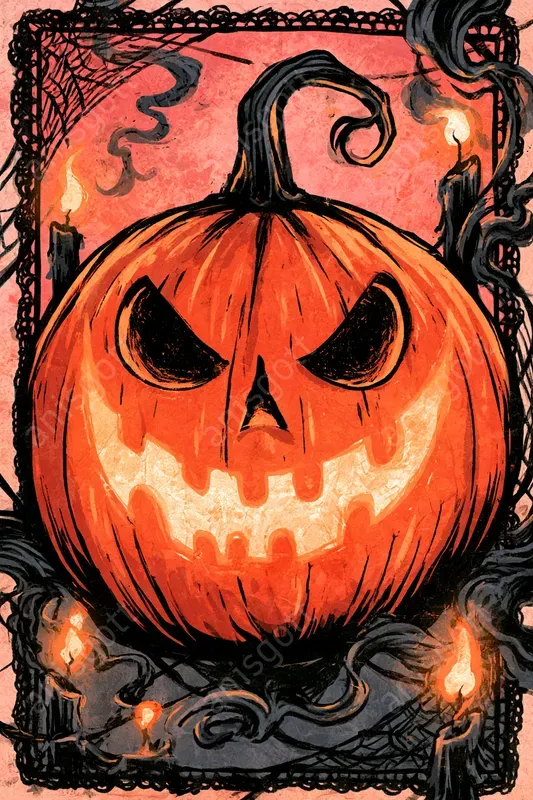 Sunset Gothic Halloween Etsy Wall Art