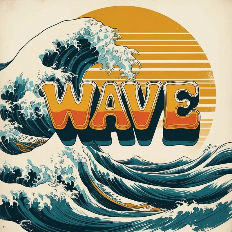 70s Retro Typography Flat Vectors