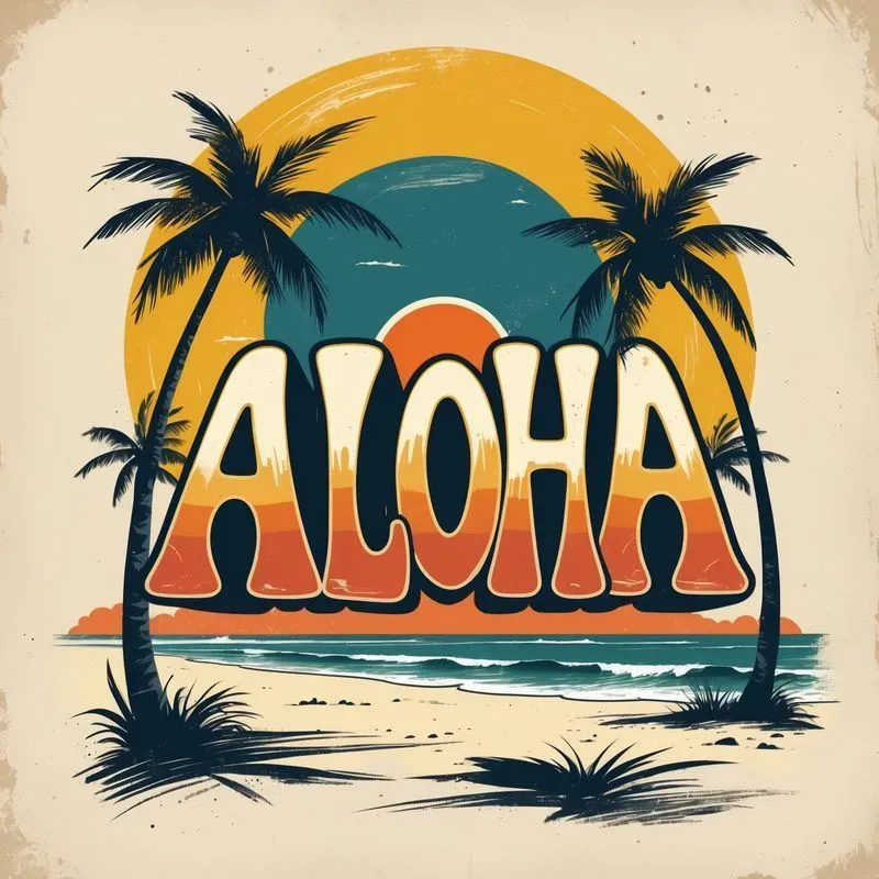 70s Retro Typography Flat Vectors