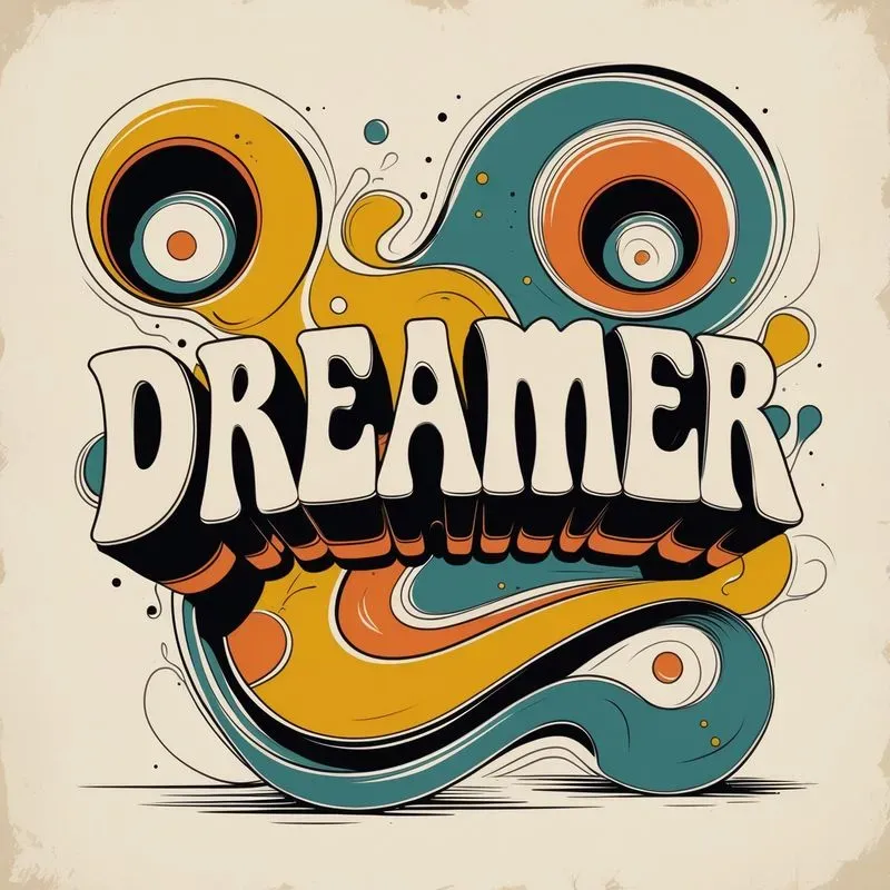 70s Retro Typography Flat Vectors