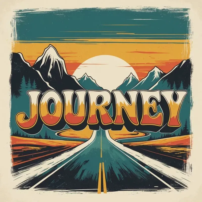 70s Retro Typography Flat Vectors