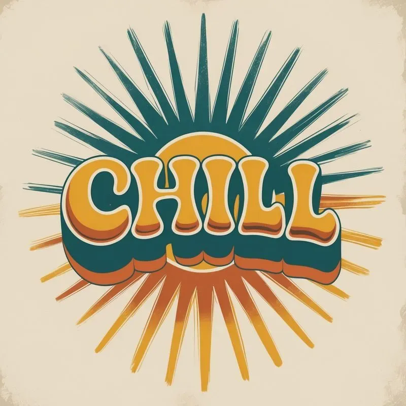 70s Retro Typography Flat Vectors