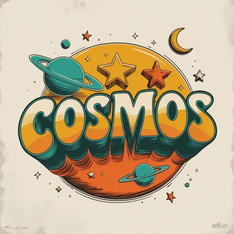 70s Retro Typography Flat Vectors