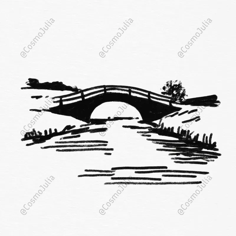 Black White Ink Sketch Cliparts