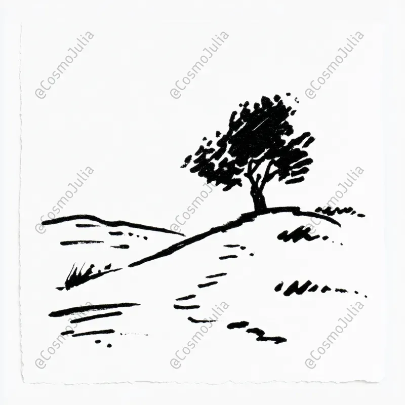 Black White Ink Sketch Cliparts