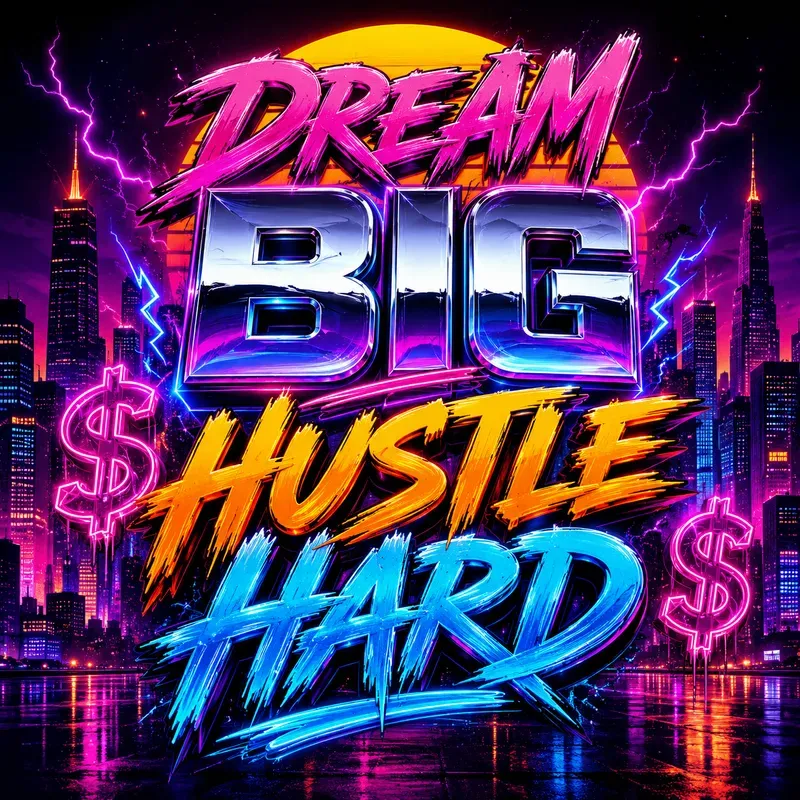 Neon Hustle Typography Packs