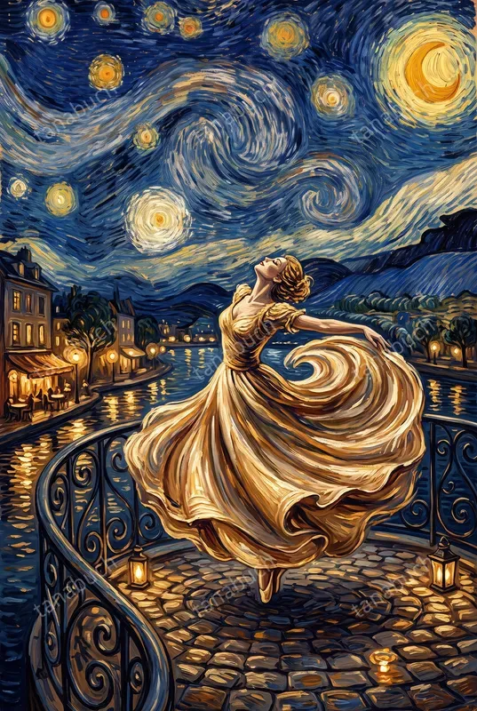 Starry Night Romantic Paintings