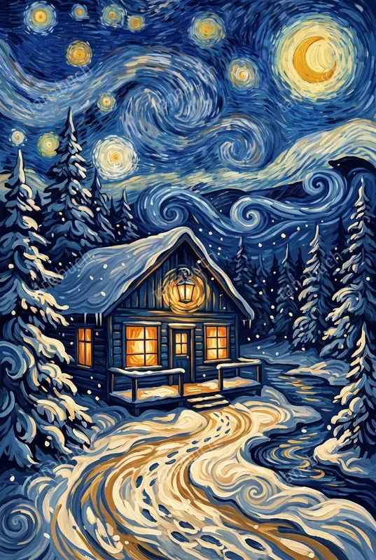Starry Night Romantic Paintings
