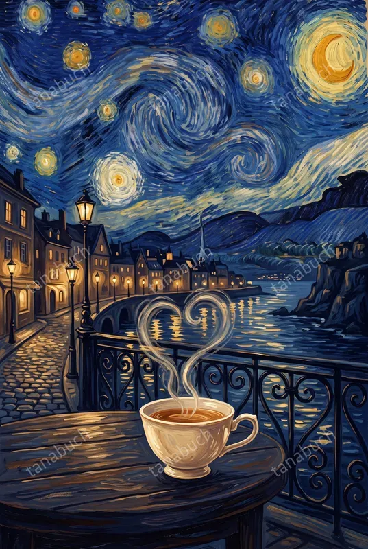 Starry Night Romantic Paintings