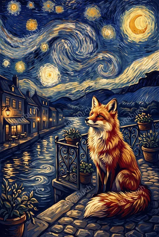 Starry Night Romantic Paintings