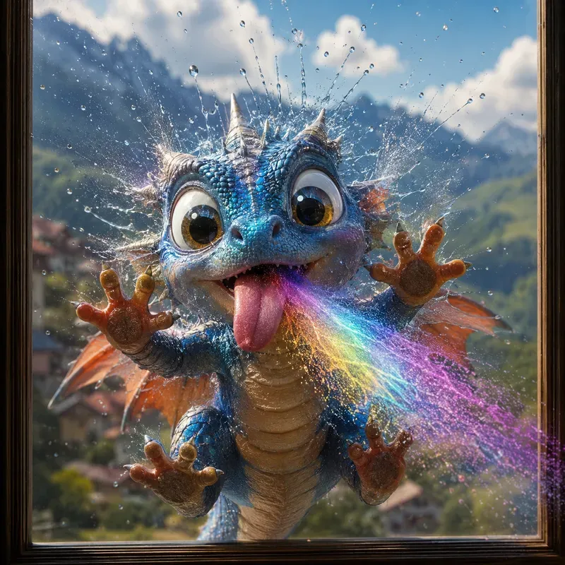 Bigeyed Creature Window Splashes