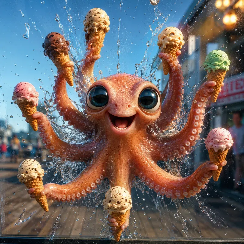 Bigeyed Creature Window Splashes