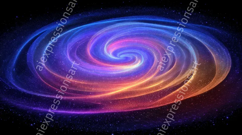 Luminous Neon Flowing Line Art