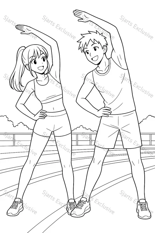 Adorable Anime Couples Coloring Pages