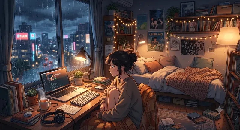 Cozy Lofi Anime Aesthetic Backgrounds