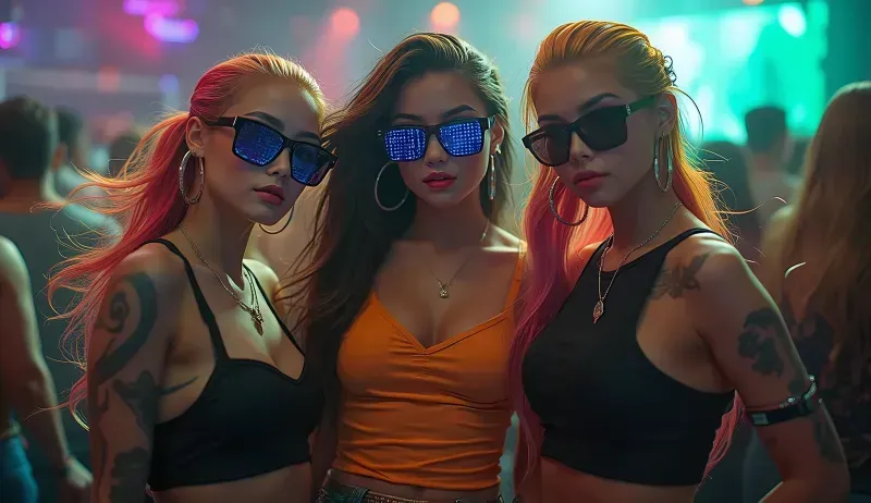 Ultra Realistic Edm Techno Rave Girls