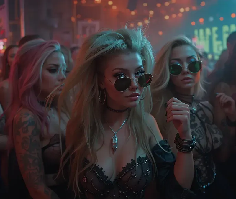 Ultra Realistic Edm Techno Rave Girls