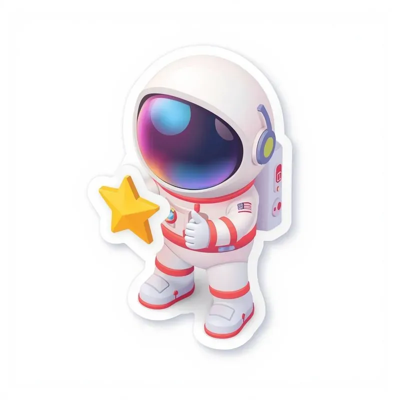 Cute 3d Isometric Cartoon Stickers