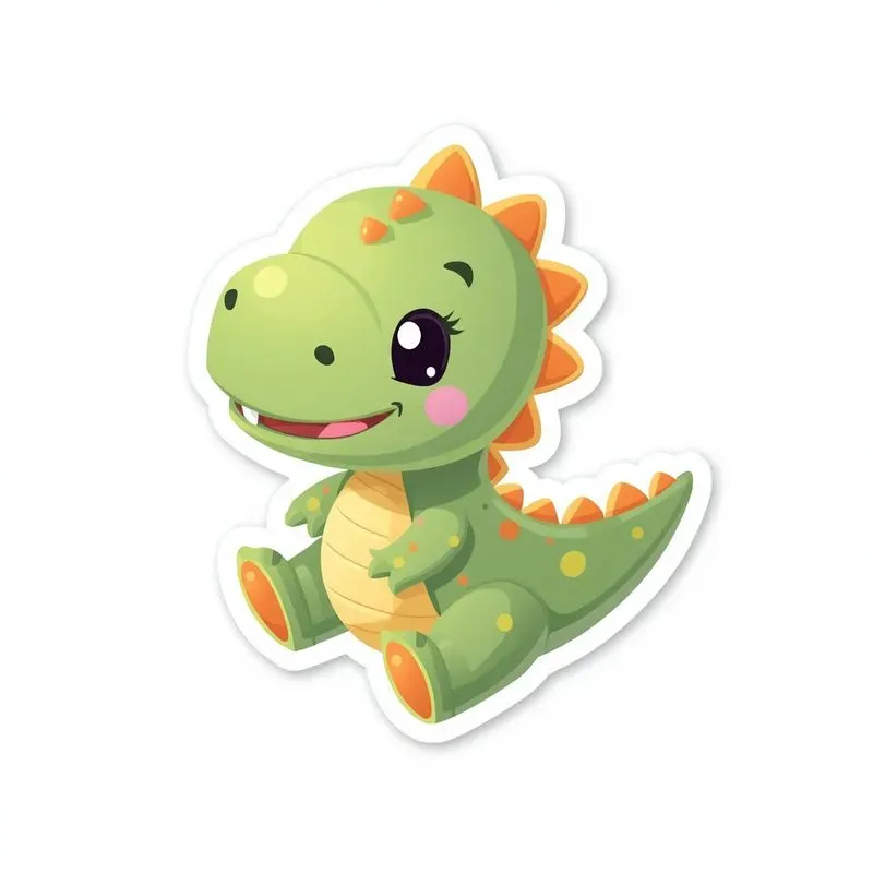 Cute 3d Isometric Cartoon Stickers
