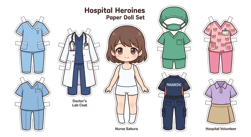 Cute Anime Paper Doll Dressup Sets
