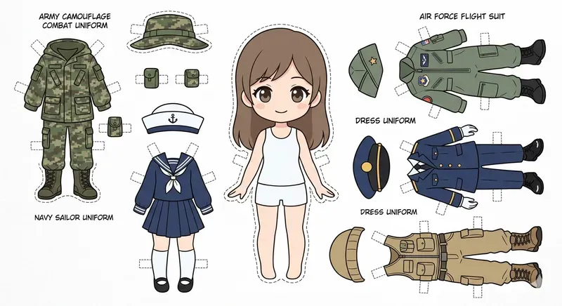 Cute Anime Paper Doll Dressup Sets
