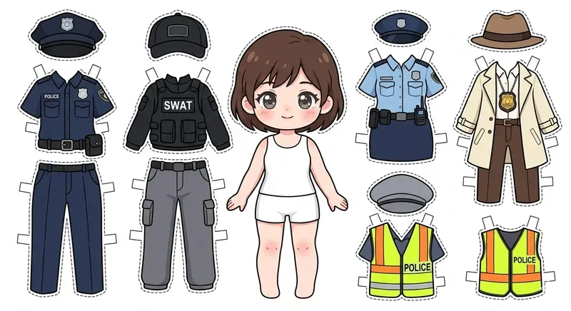 Cute Anime Paper Doll Dressup Sets