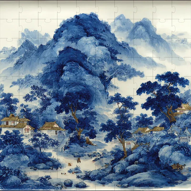 Porcelain Cobalt Chinoiserie Blues