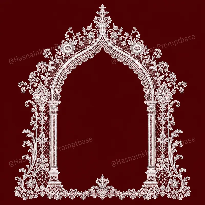 Vintage Lace Frame Border Designs