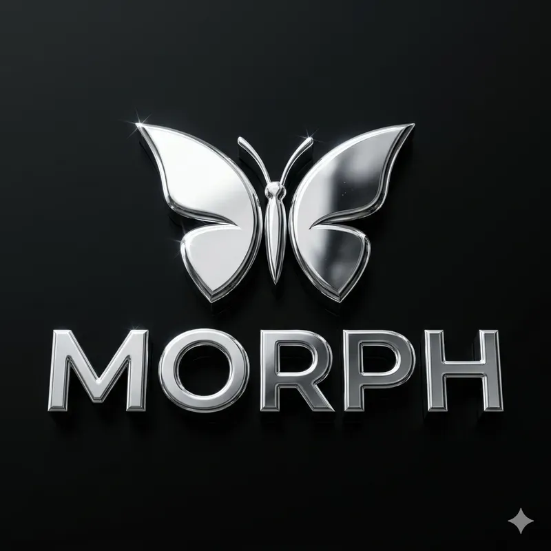 Highly Reflective 3D Silver Chrome Logos