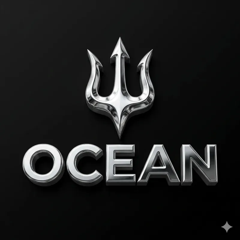 Highly Reflective 3D Silver Chrome Logos