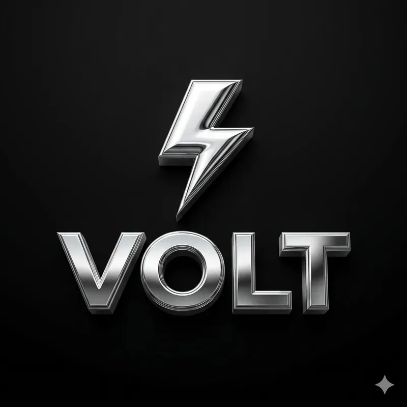 Highly Reflective 3D Silver Chrome Logos