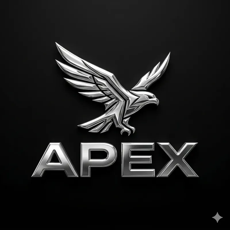 Highly Reflective 3D Silver Chrome Logos