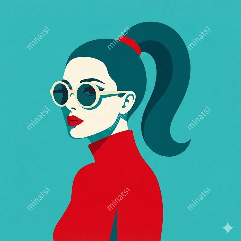 Retro Mod Flat Vector Fashion Portraits