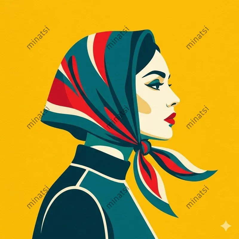 Retro Mod Flat Vector Fashion Portraits