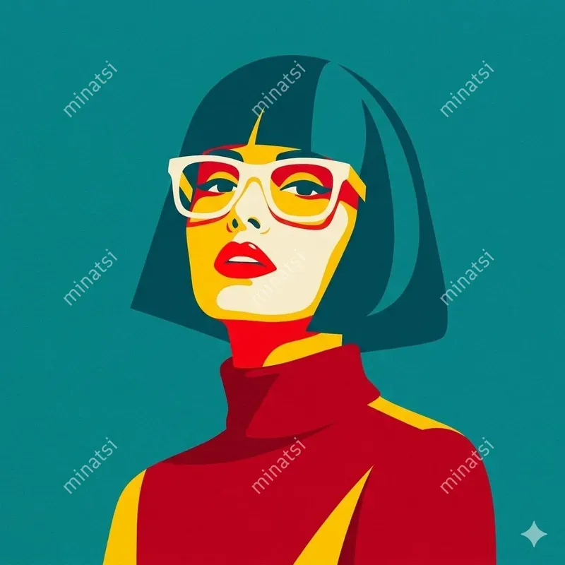 Retro Mod Flat Vector Fashion Portraits