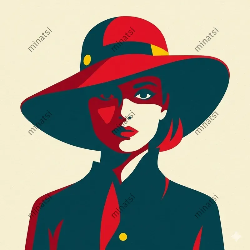 Retro Mod Flat Vector Fashion Portraits
