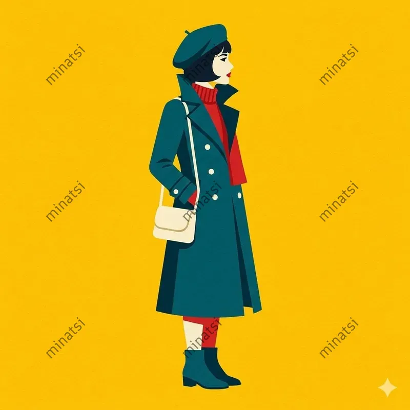 Retro Mod Flat Vector Fashion Portraits