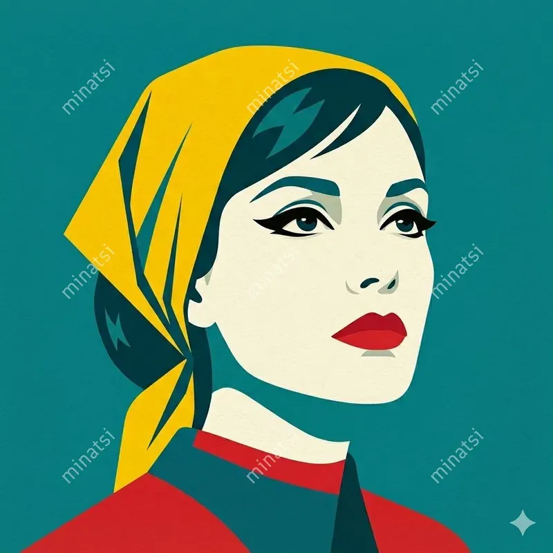 Retro Mod Flat Vector Fashion Portraits