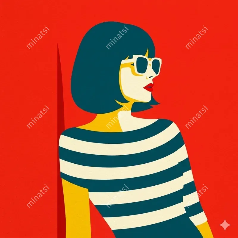 Retro Mod Flat Vector Fashion Portraits