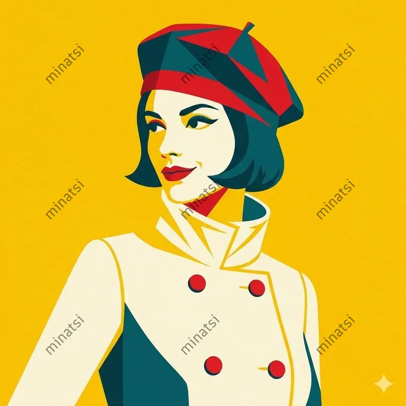 Retro Mod Flat Vector Fashion Portraits
