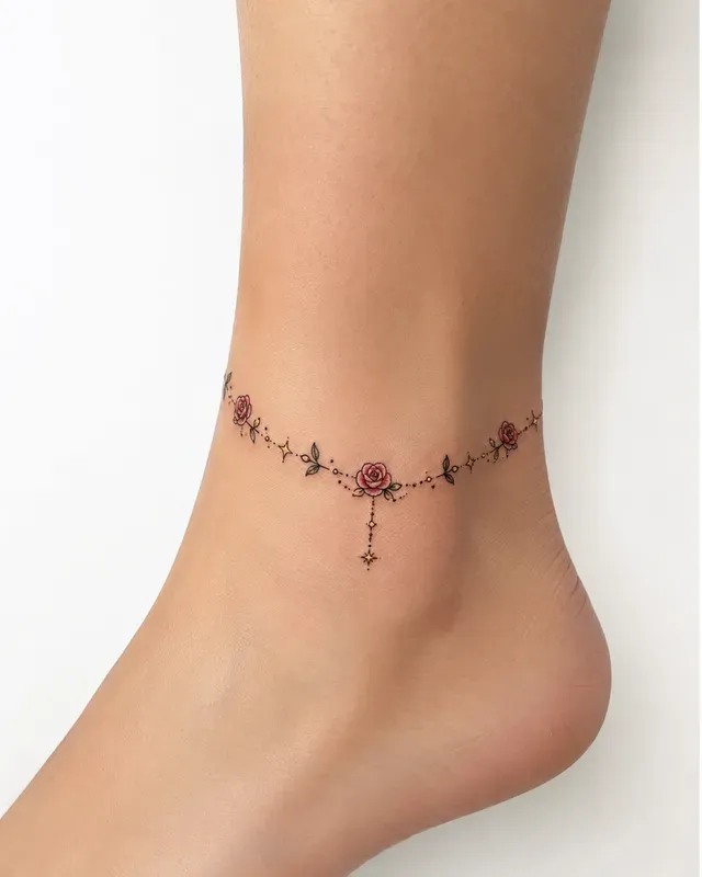 Fine Line Anklet Tattoo Generator